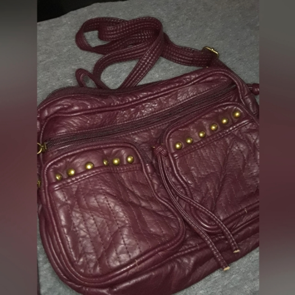 Studded leather bag